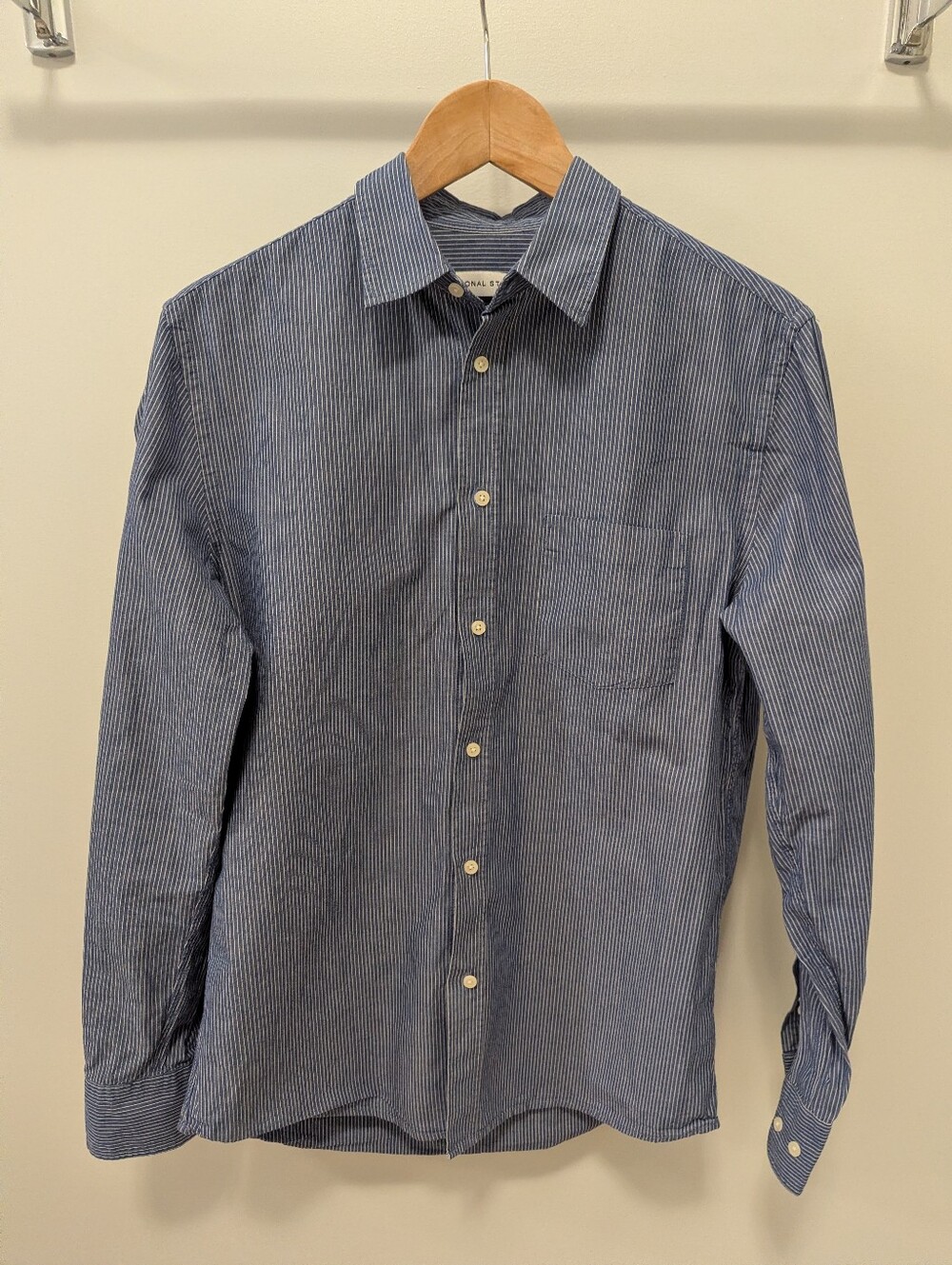 Men's Blue Stripe Shirt Japanese Fabric